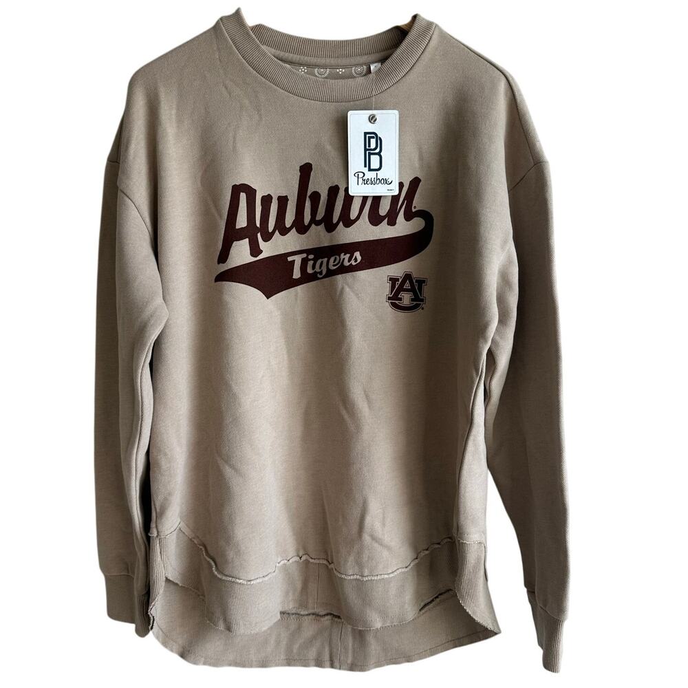 Auburn Tigers Pressbox Women's Vintage Wash Pullover Sweatshirt Elektra S NEW